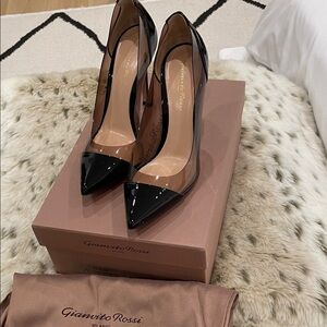 Gianvito Rossi Black and Transparent Heels